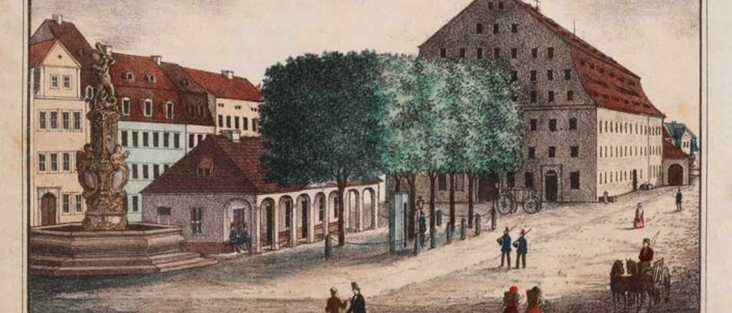Zittauer Neustadt, Stich von 1848